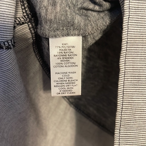 NWOT LOFT gray layered look shirt with tie cuff sleeves size XS - Picture 7 of 8